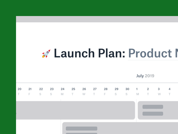 Launch plan template