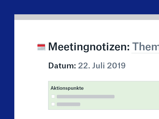 Vorlage für Meetingnotizen