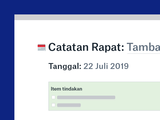 Templat catatan rapat