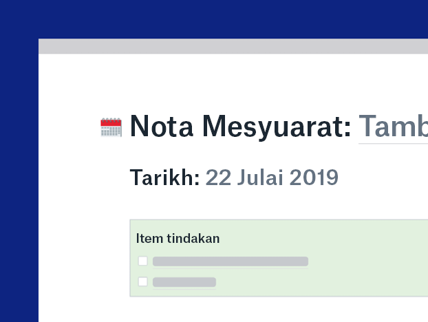 Templat nota mesyuarat