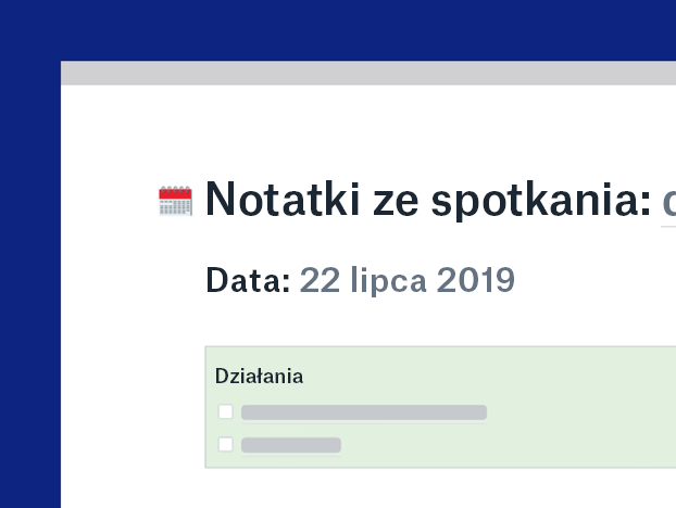Szablon notatek ze spotkania