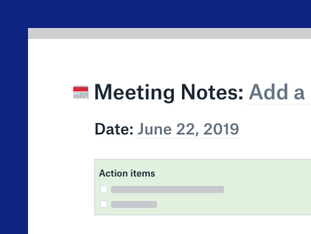 Meeting notes template
