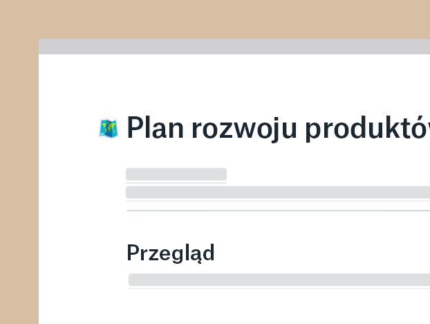 Szablon planu rozwoju produktu