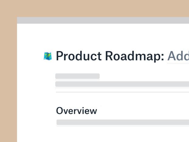 Product roadmap template
