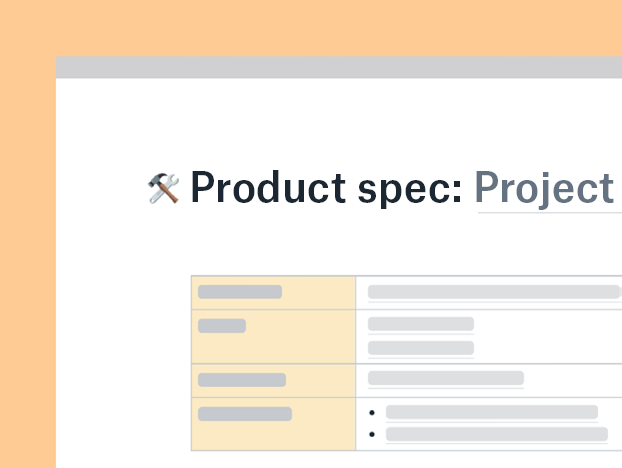 Product spec template