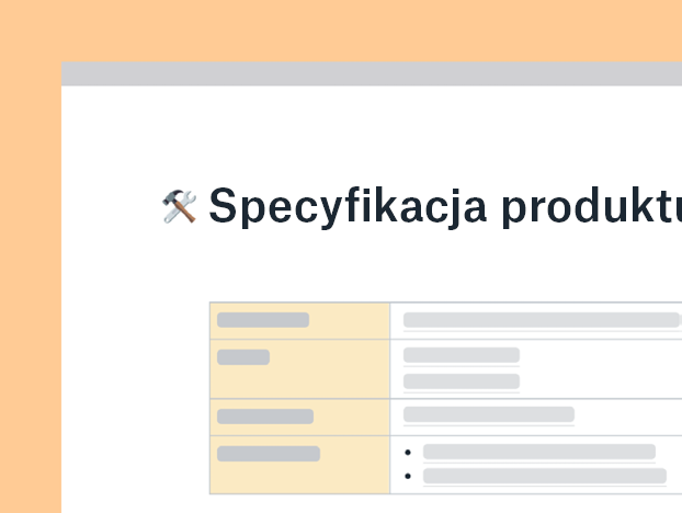 Szablon specyfikacji produktu