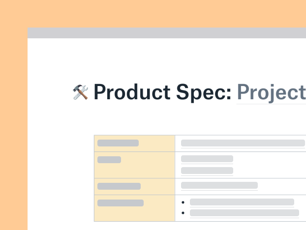 Product spec template
