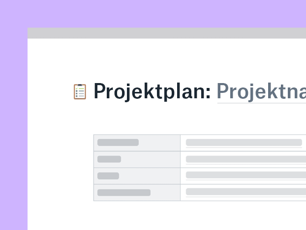 Vorlage für Projektpläne