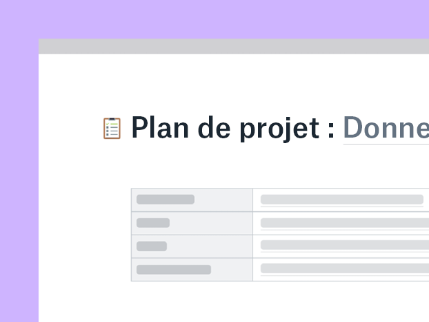 Modèle de plan de projet