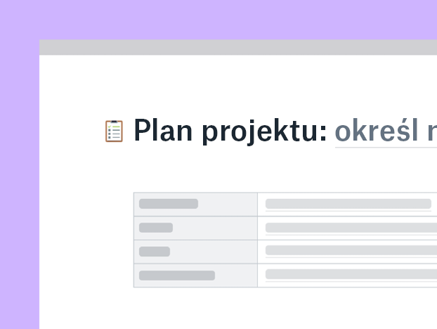 Szablon planu projektu