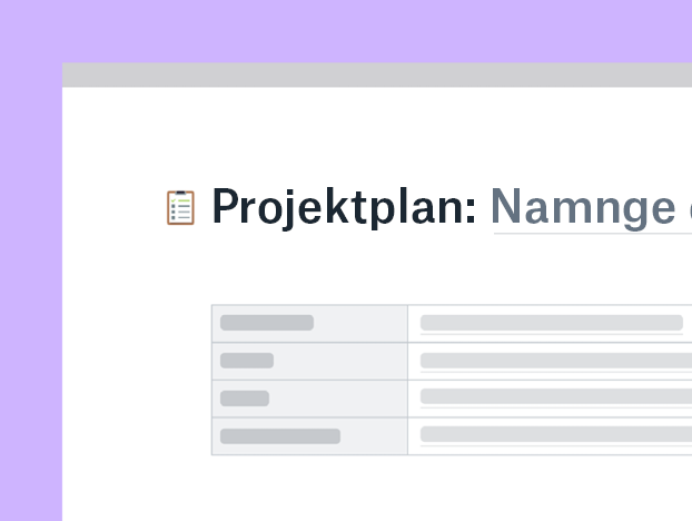 Projektplansmall