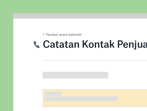 Templat catatan panggilan penjualan