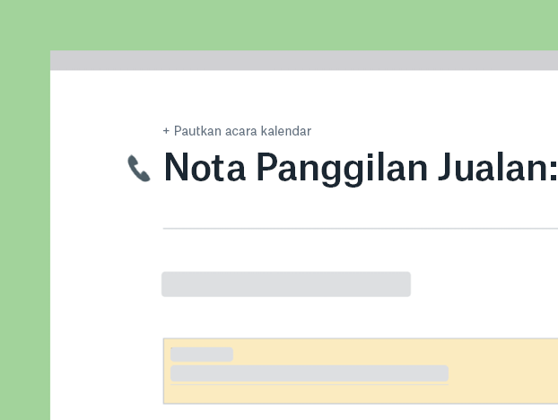 Templat nota panggilan jualan