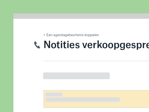 Sjabloon voor notities van verkoopgesprek