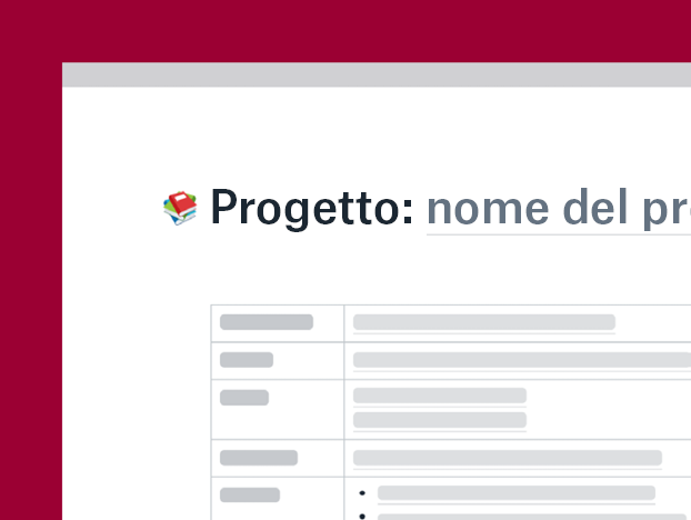 Modello piano di progetto scolastico