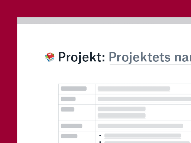 Planeringsmall för skolprojekt