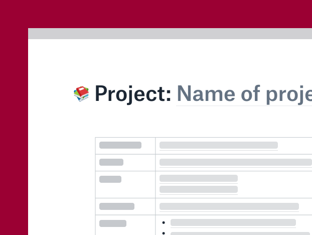 School project plan template