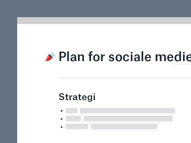 Skabelon til planlægning på sociale medier