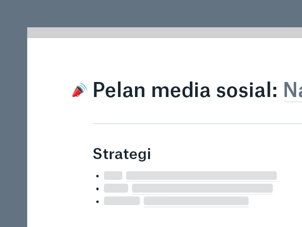 Templat pelan media sosial