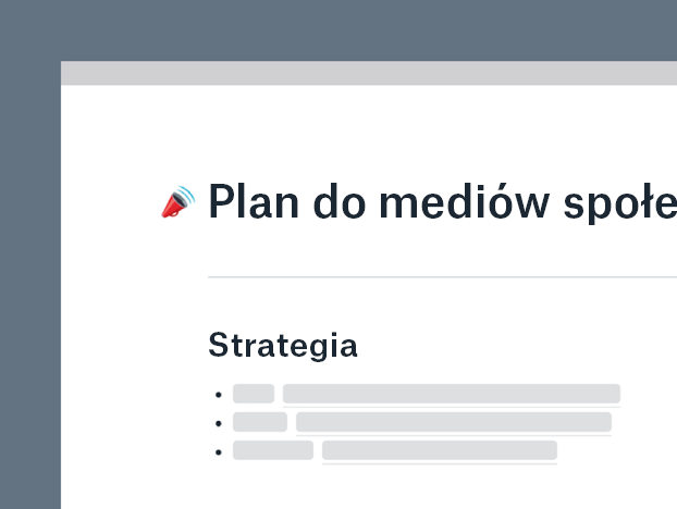 Szablon planu dotyczącego mediów społecznościowych