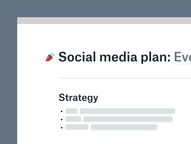 Social media plan template