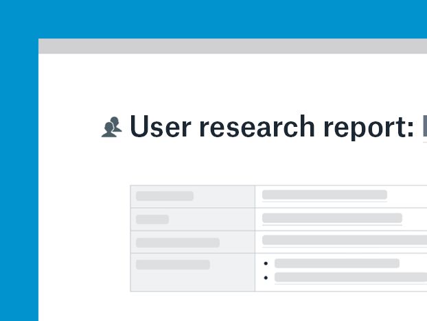 User research report template