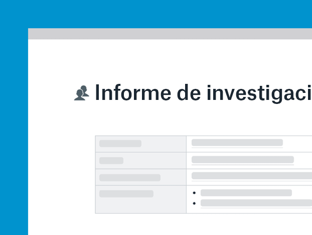 Plantilla de informe de investigación de usuarios