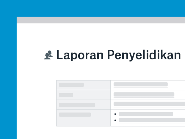 Templat laporan penyelidikan pengguna
