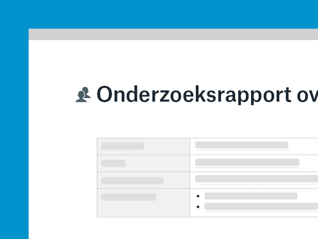 Sjabloon voor rapport van gebruikersonderzoek
