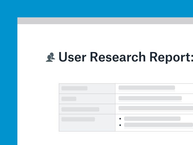 User research report template