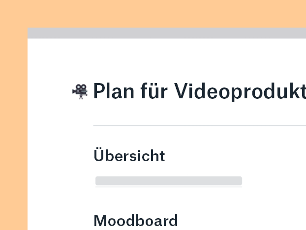 Videoproduktionsplan – Vorlage