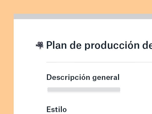 Plantilla de plan de producción de video
