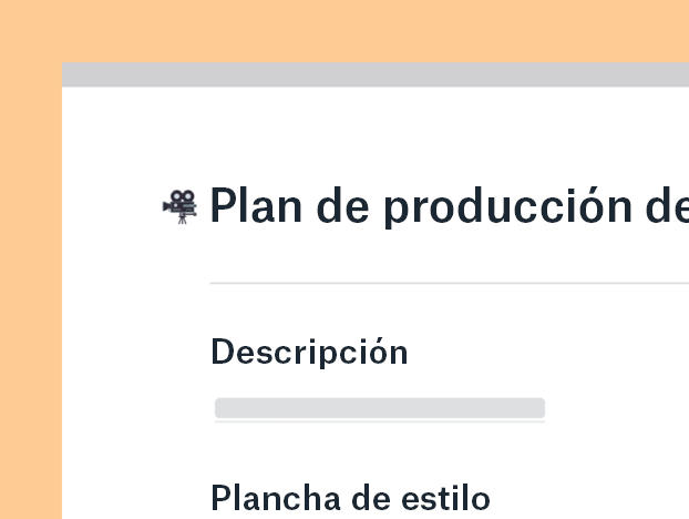 Platilla de plan de producción de vídeo
