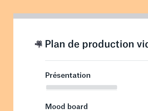 Modèle de plan de production vidéo