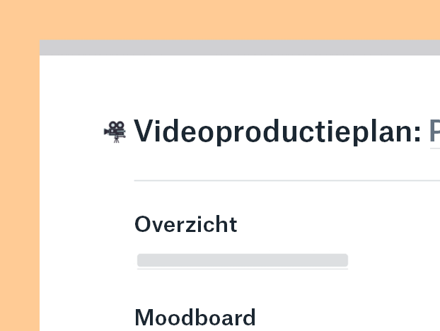 Sjabloon voor videoproductieplan