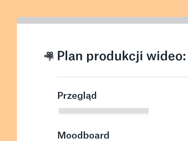 Szablon planu produkcji wideo