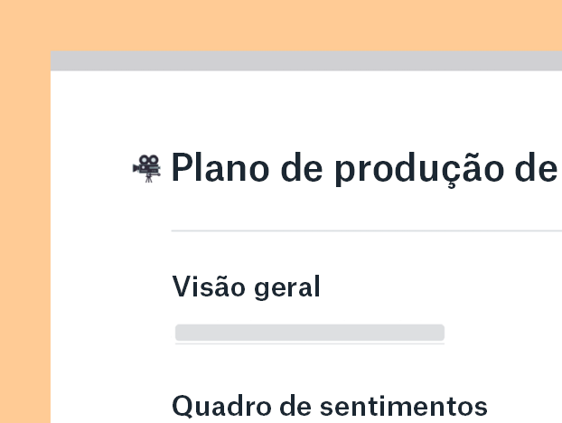 Modelo de plano de produção de vídeo
