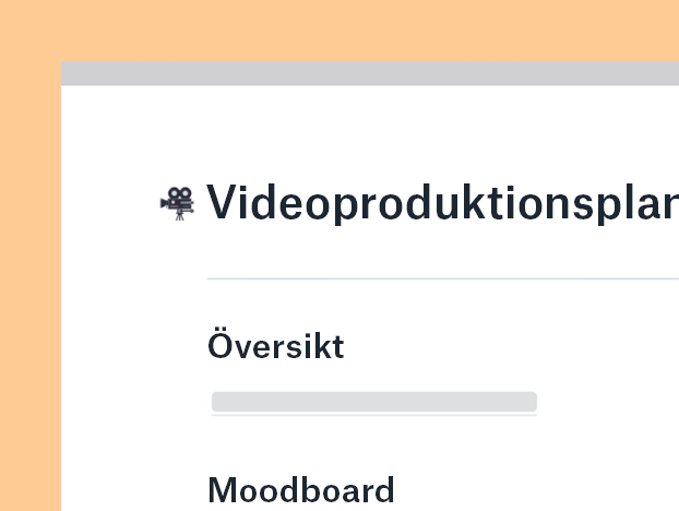Mall för videoproduktionsplan