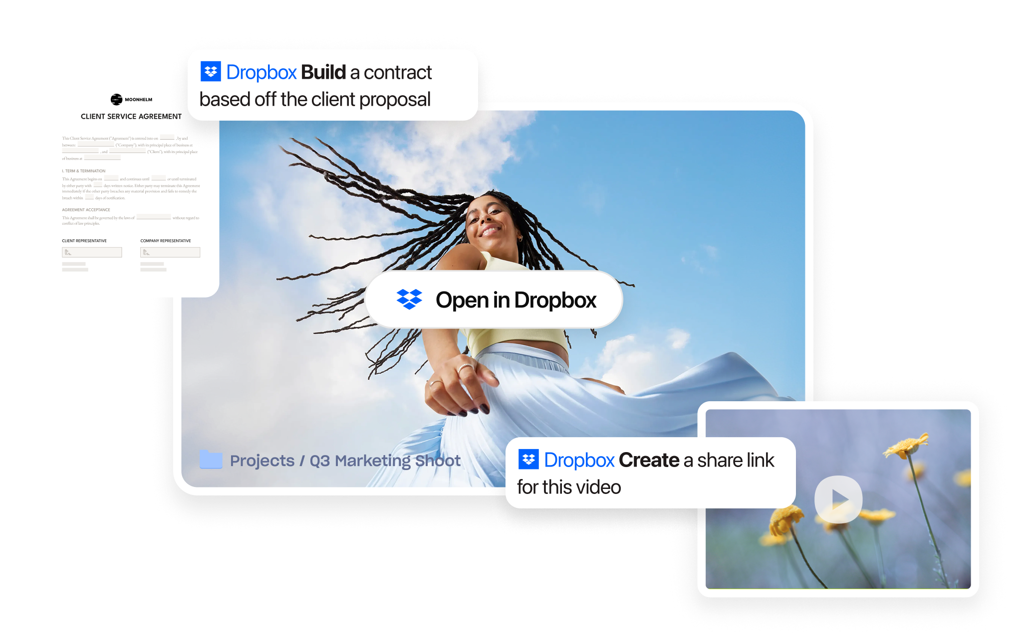 Dropbox user interface