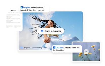 Dropbox user interface