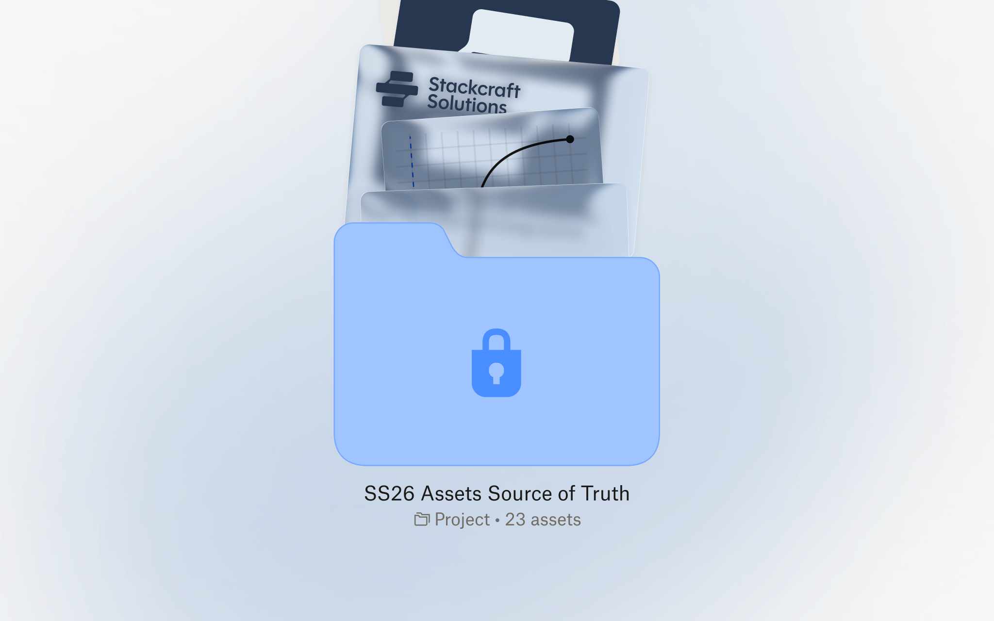 Secure folder with a mix of documents, images, and data files, representing protected cloud storage.