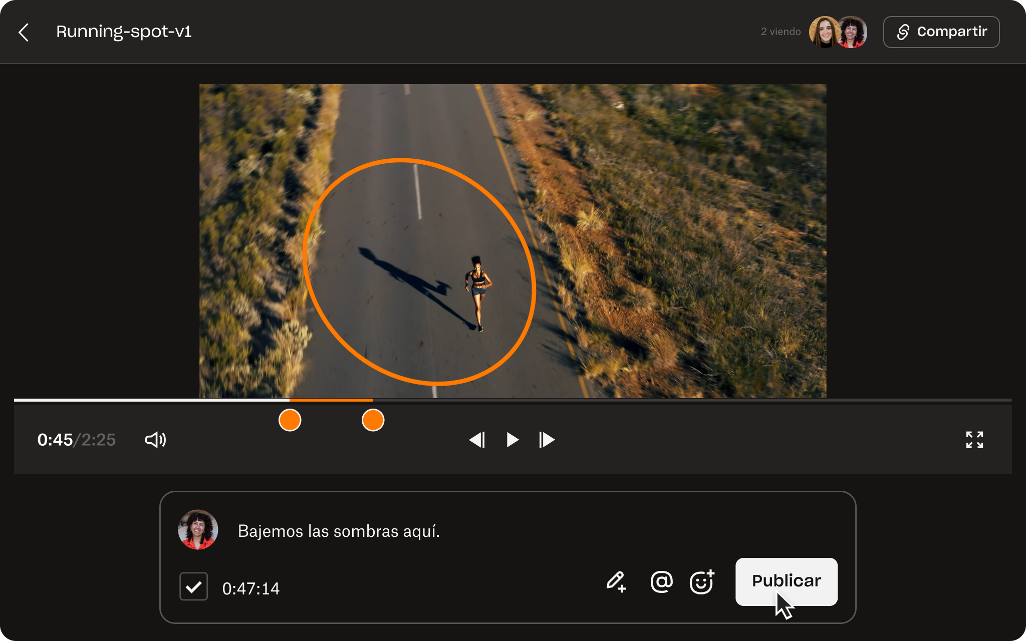 A team of stakeholders provide frame-accurate feedback via Dropbox Replay.