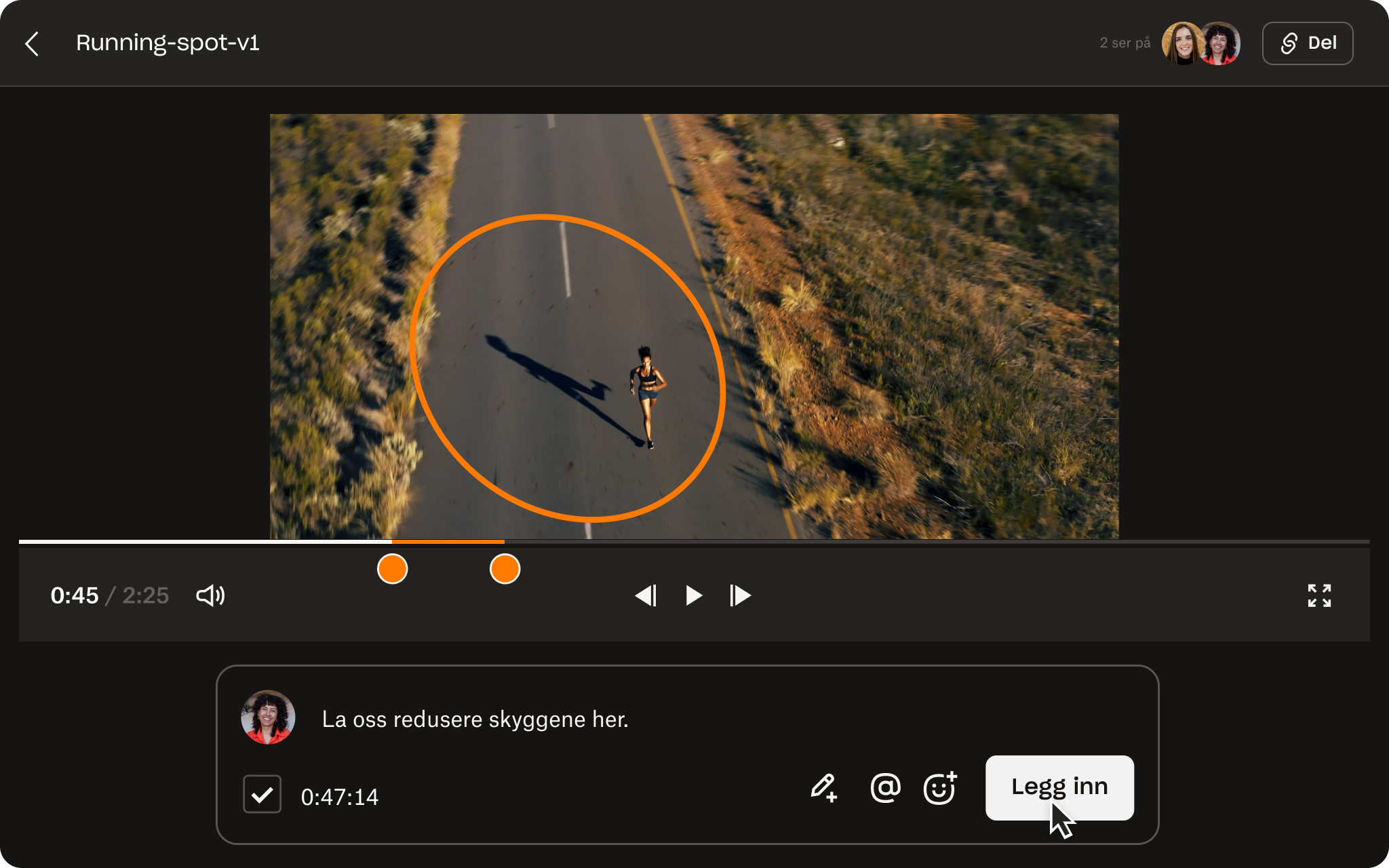 A team of stakeholders provide frame-accurate feedback via Dropbox Replay.