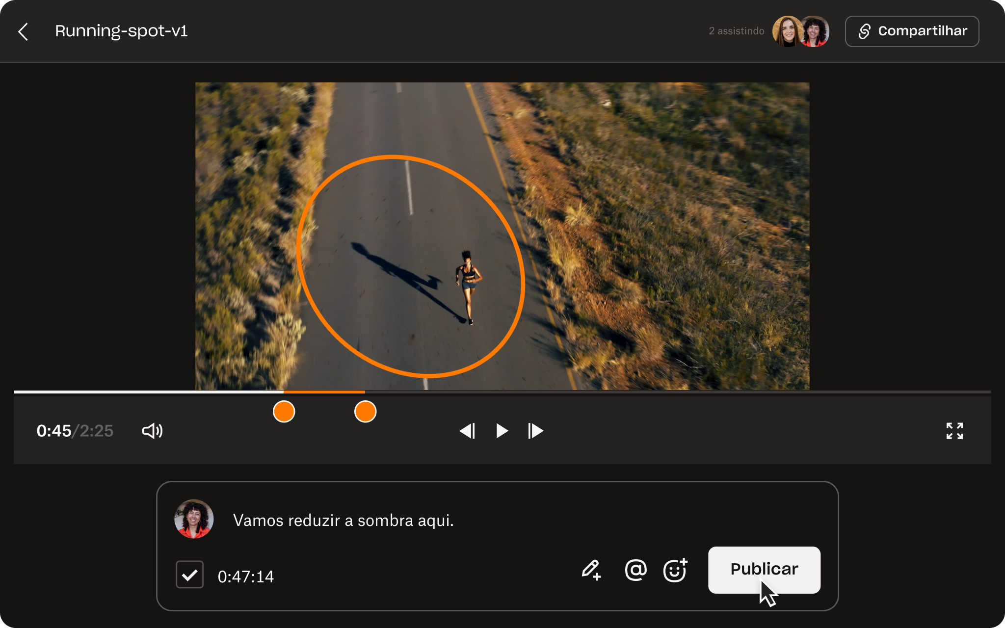 A team of stakeholders provide frame-accurate feedback via Dropbox Replay.