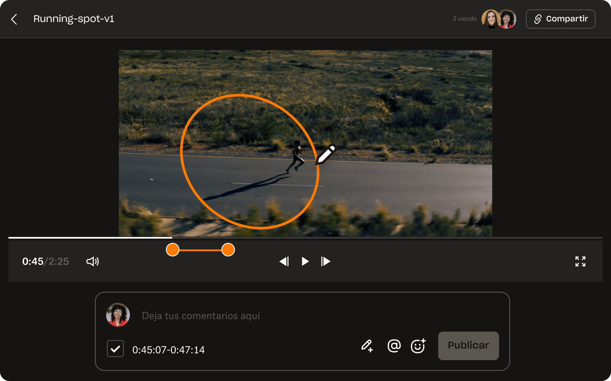 Un equipo de partes interesadas brinda comentarios con precisión de fotograma a través de Dropbox Replay.