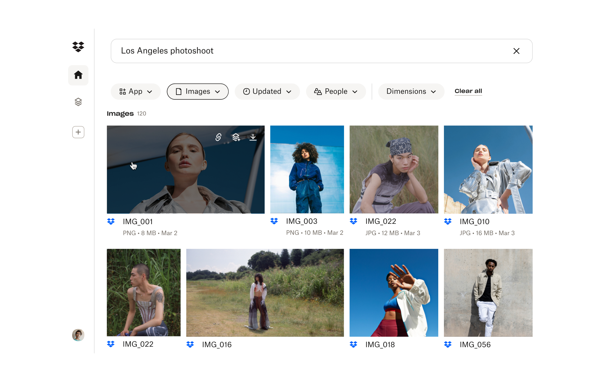 Dropbox Dash multimedia search interface