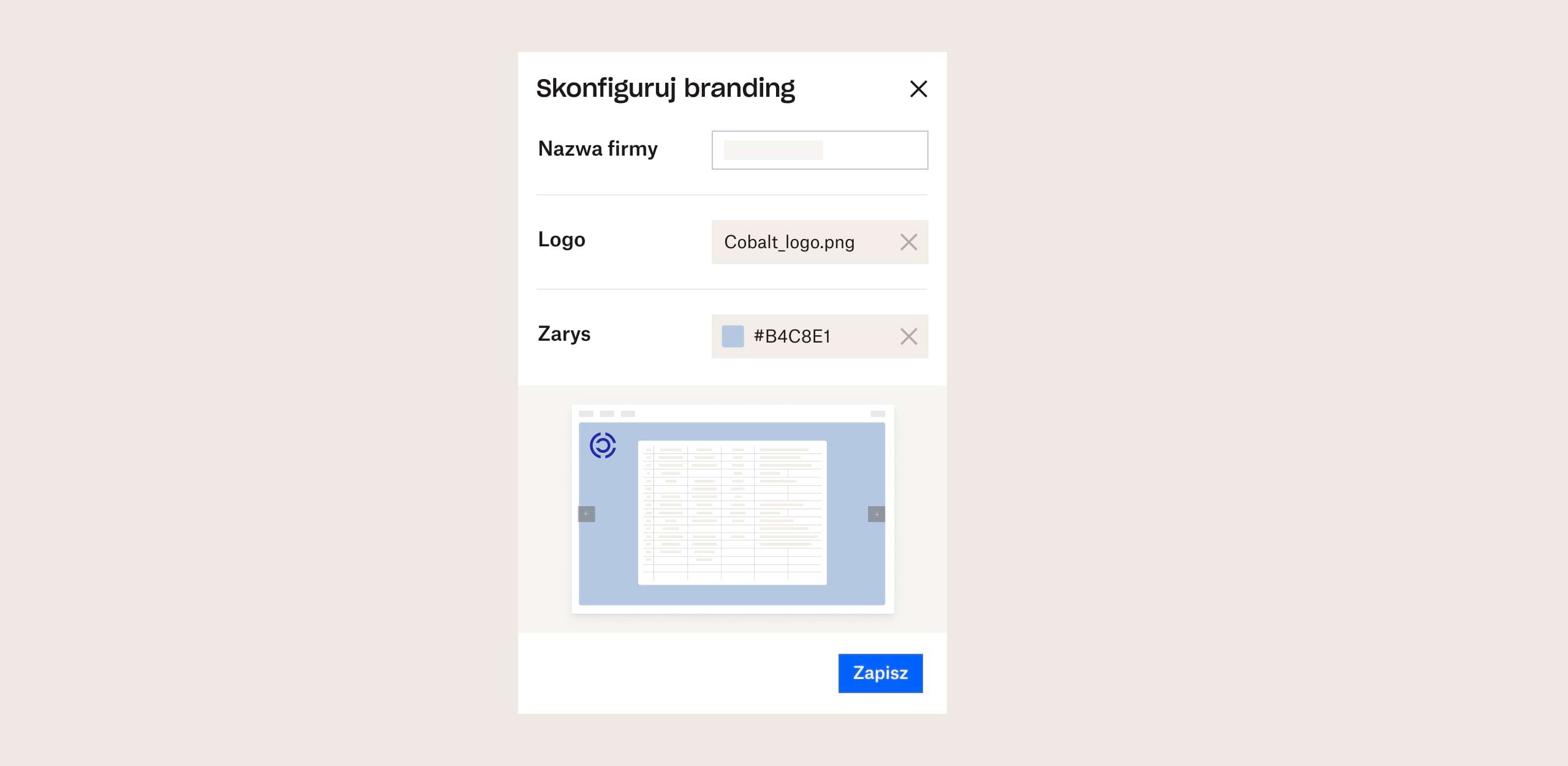 Użytkownik podglądający zmiany sposobu udostępniania z brandingiem plików za pomocą Dropbox