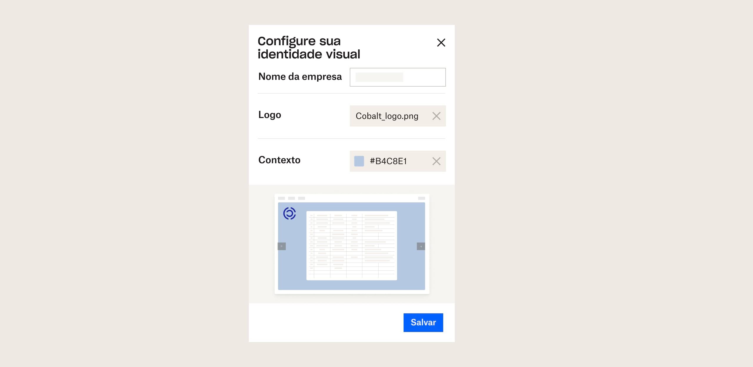 Um usuário visualiza mudanças no compartilhamento com identidade de marca de arquivos no Dropbox