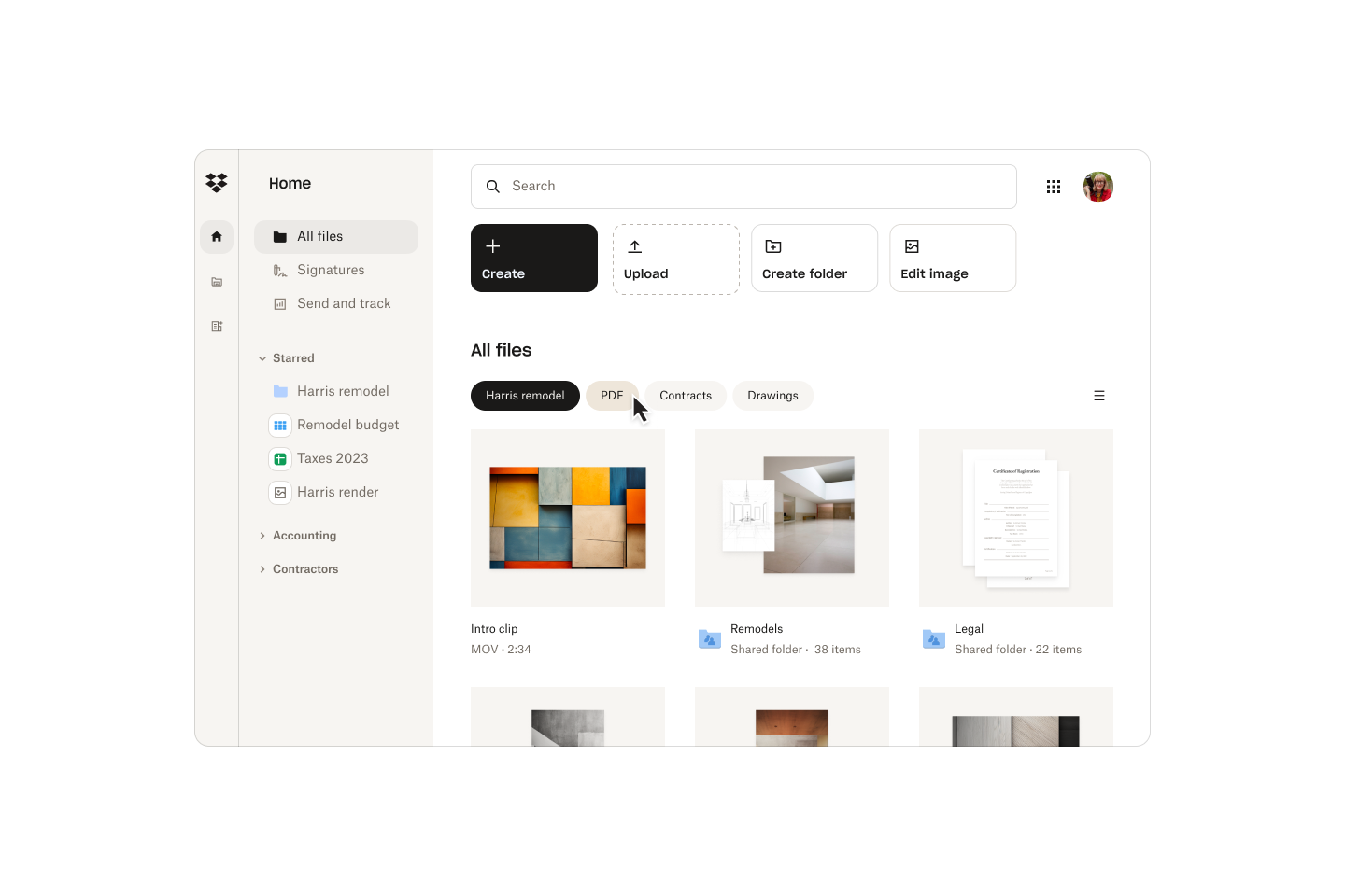 FSS dynamic filters UI in Dropbox