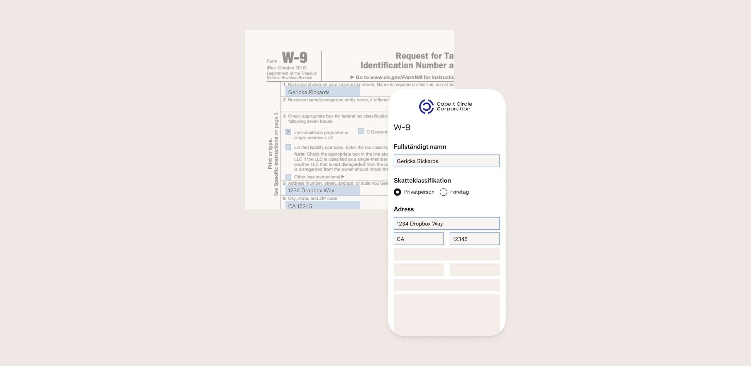 Någon fyller i Dropbox Forms på mobilen och PDF-filen uppdateras